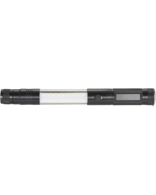 Lampe de poche LED COB magnétique télescopique avec lumière latérale